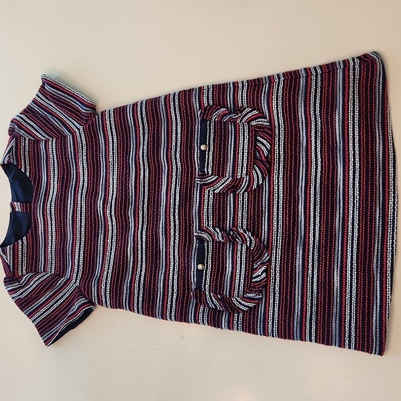 Janie and Jack Navy Blue Red White Boucle Dress Size 10 - Picture 1 of 9